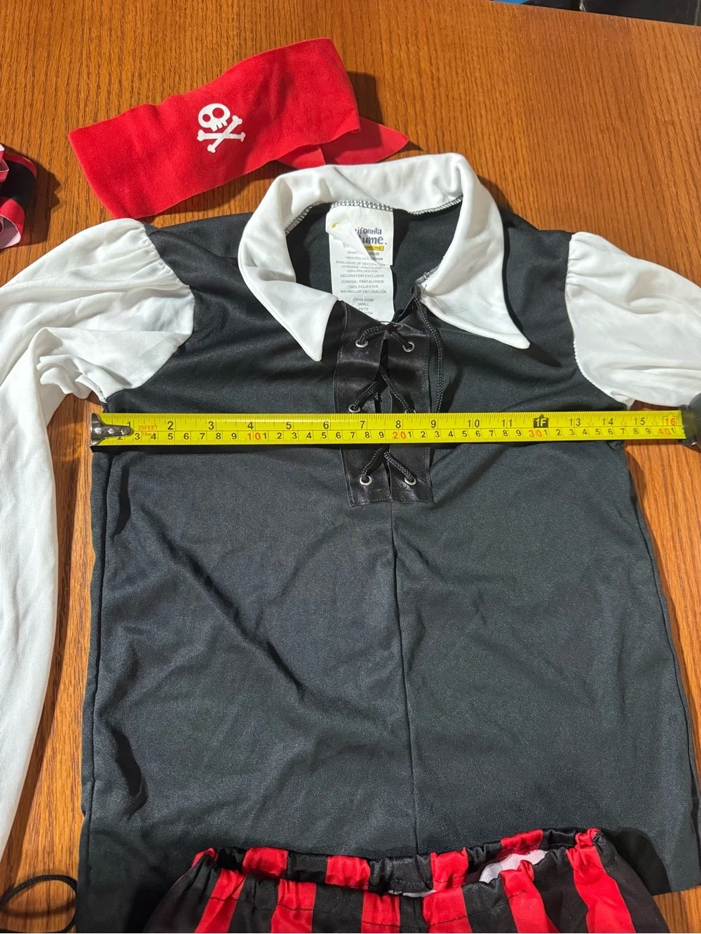 California Costumes Black, Red and White Kids Pirate Outfit